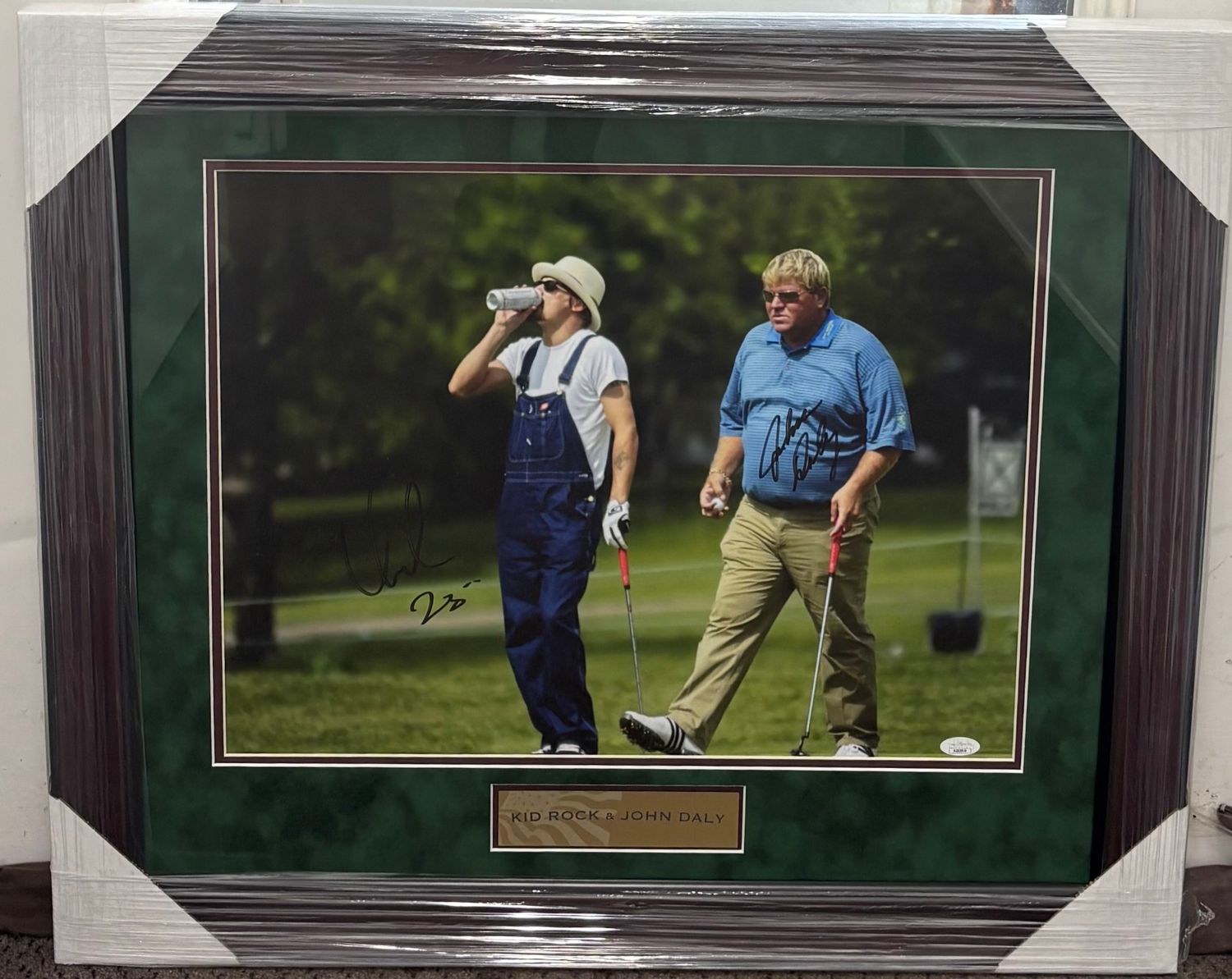 Kid Rock &amp; John Daly Golfing 16x20 Photo Framed