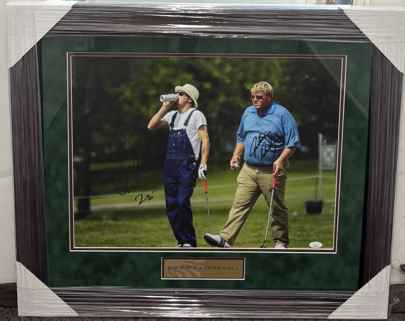 Kid Rock &amp; John Daly Golfing 16x20 Photo Framed