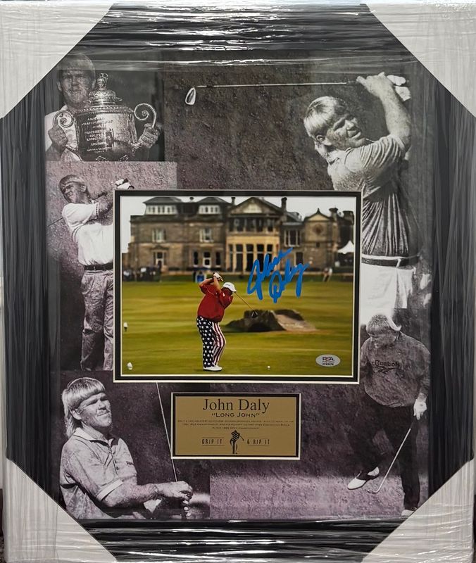 John Daly Signed 8x10 Photo Custom Framed