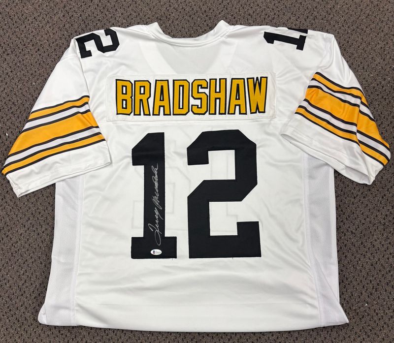 Terry Bradshaw Pittsburgh Steelers Autographed Football Jersey