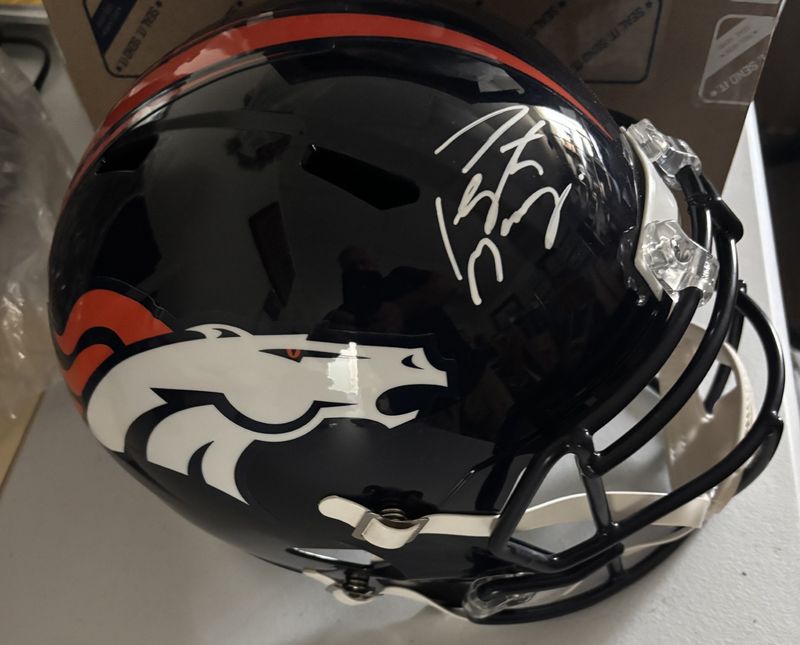 Peyton Manning Signed Denver Broncos Full Size Football Helmet
