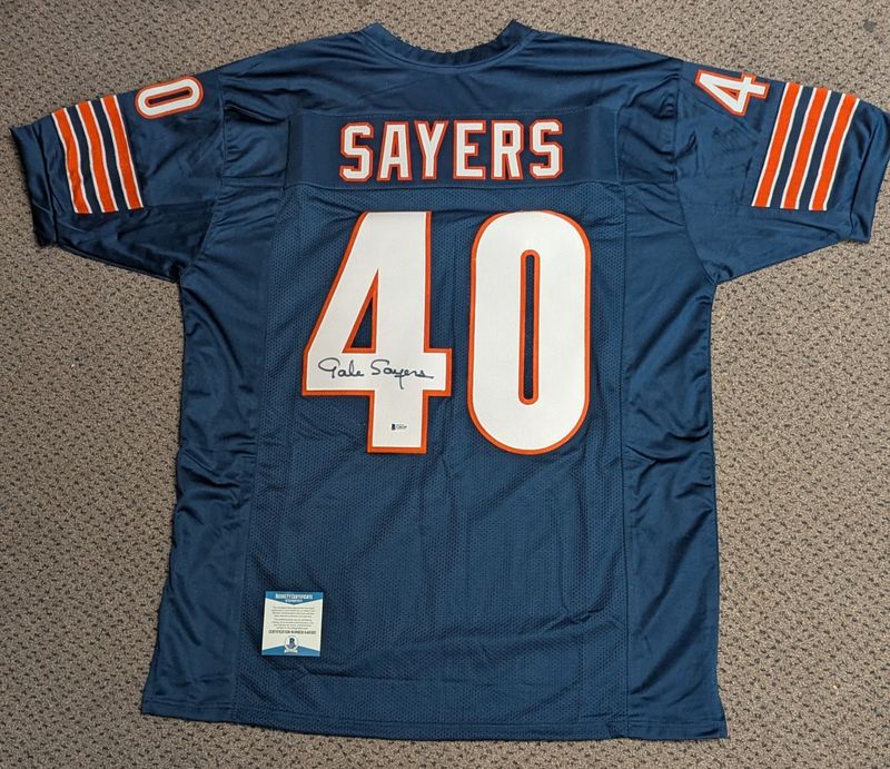 Gale Sayers Signed Chicago Bears Football Jersey W/Certificate of Authenticity
