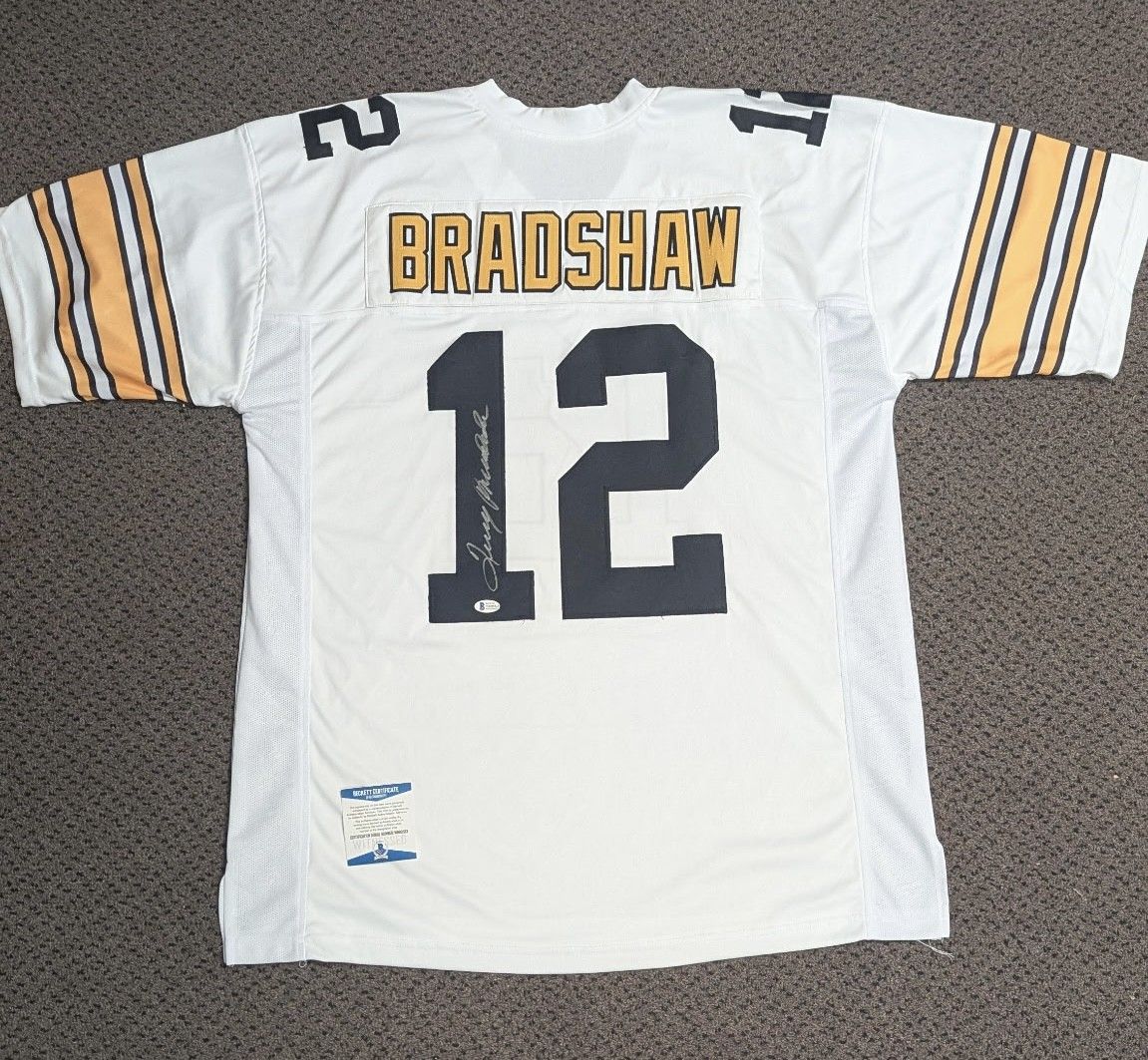 Terry Bradshaw Pittsburgh Steelers Signed Football Jersey w/Certificate of Authenticity