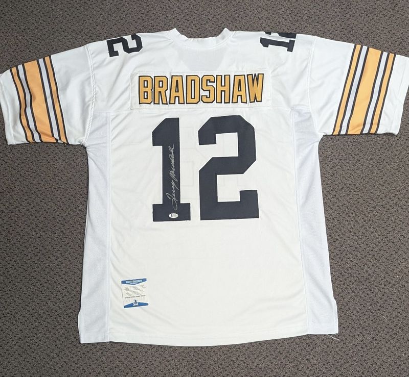 Terry Bradshaw Pittsburgh Steelers Signed Football Jersey w/Certificate of Authenticity