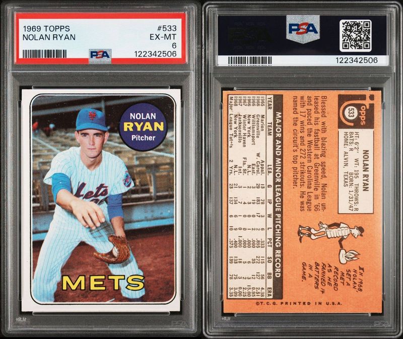 1969 Nolan Ryan PSA 6 Baseball Card