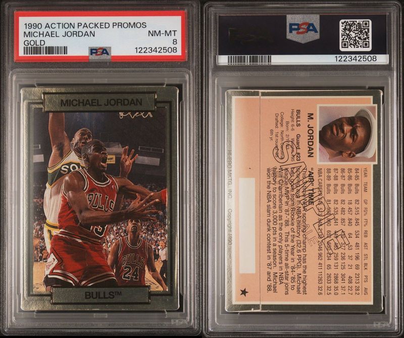 1990 Action Packed Michael Jordan PSA 8 Basketball Card