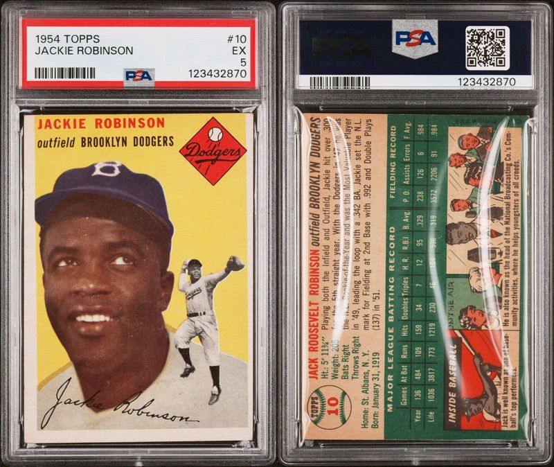 1954 Topps Jackie Robinson PSA 5 Baseball Card