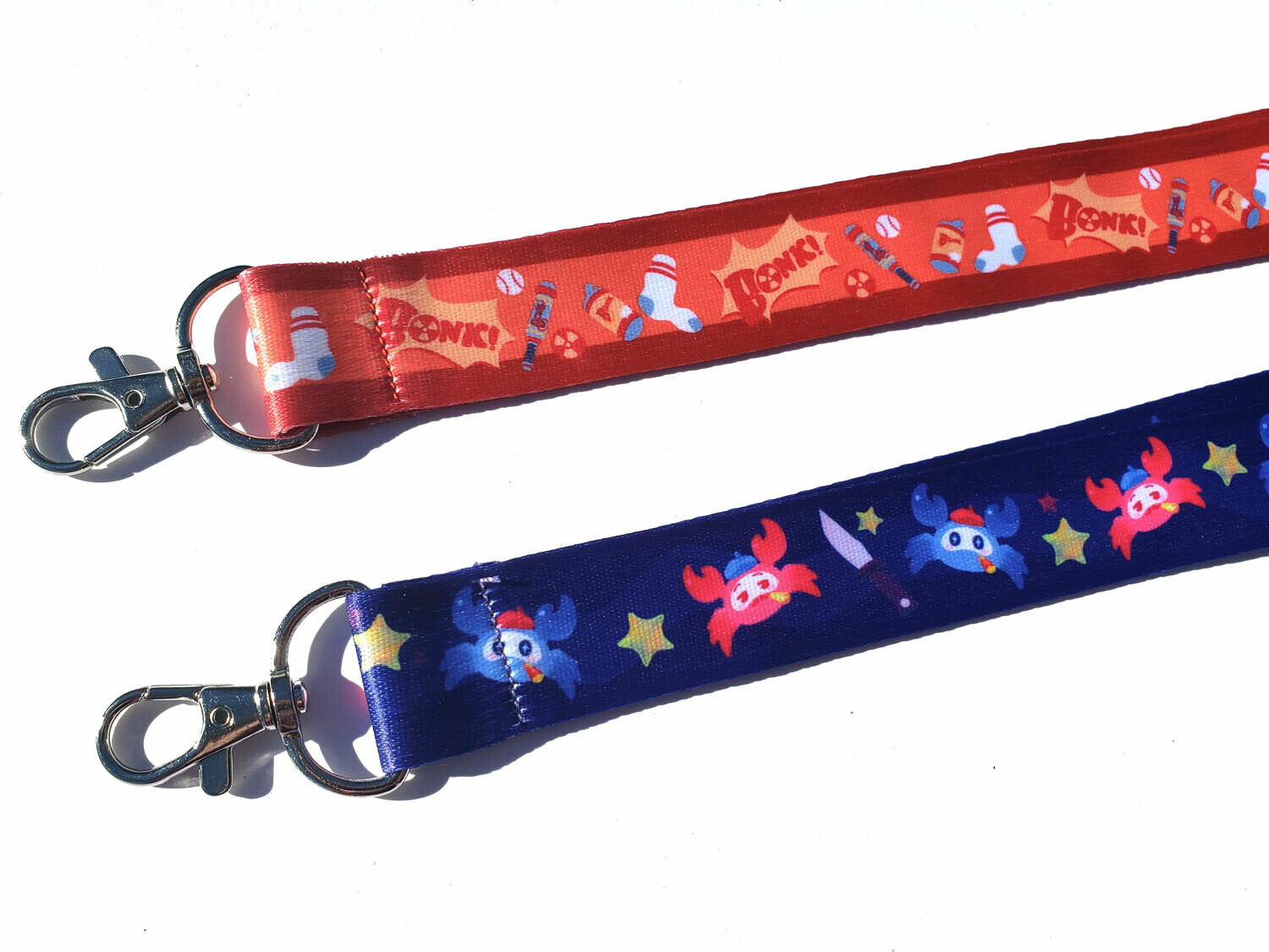 TF2 Bonk! and Spycrab Lanyards