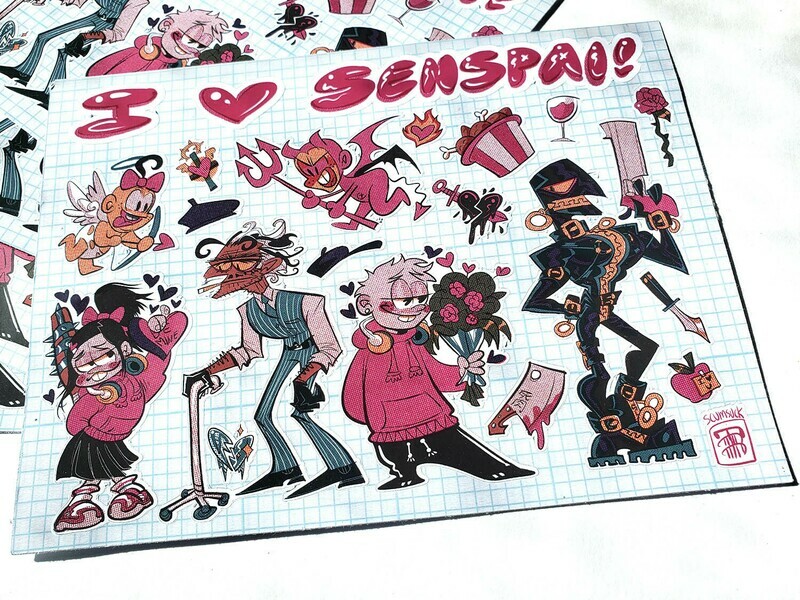 I <3 Senspai Sticker Sheet!