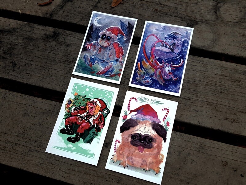 Watercolor Christmas Card Prints!
