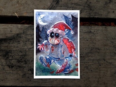 Watercolor Christmas Card Prints!, Piece: Santa Jason