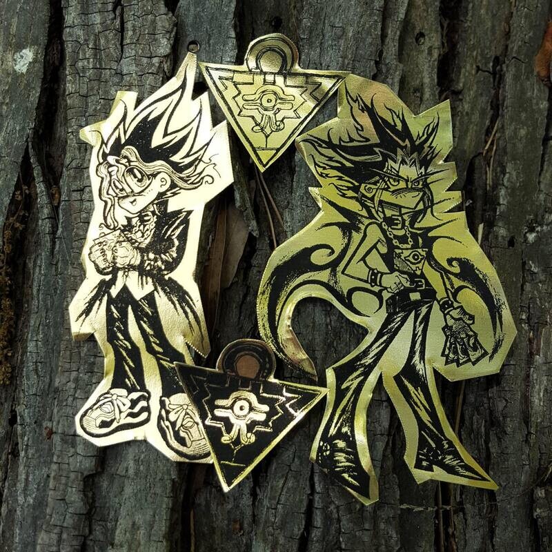 Gold Foil YGO stickers: Yugi and Yami