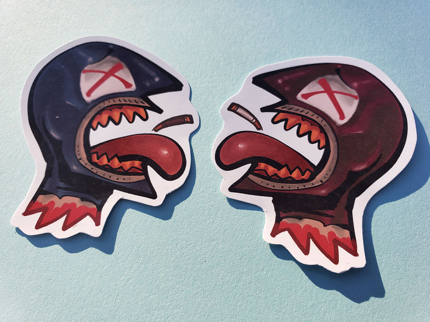 TF2 Decapitated Spy Head Sticker Set