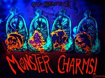 Classic Horror Monsters 1.5&quot; CHARMS!!