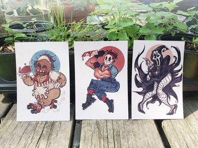 Horror Slasher Pinup Prints (4x6) (8.5x11)