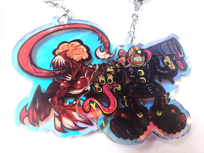 RE3 Nemesis and Licker acrylic charms ( 3")