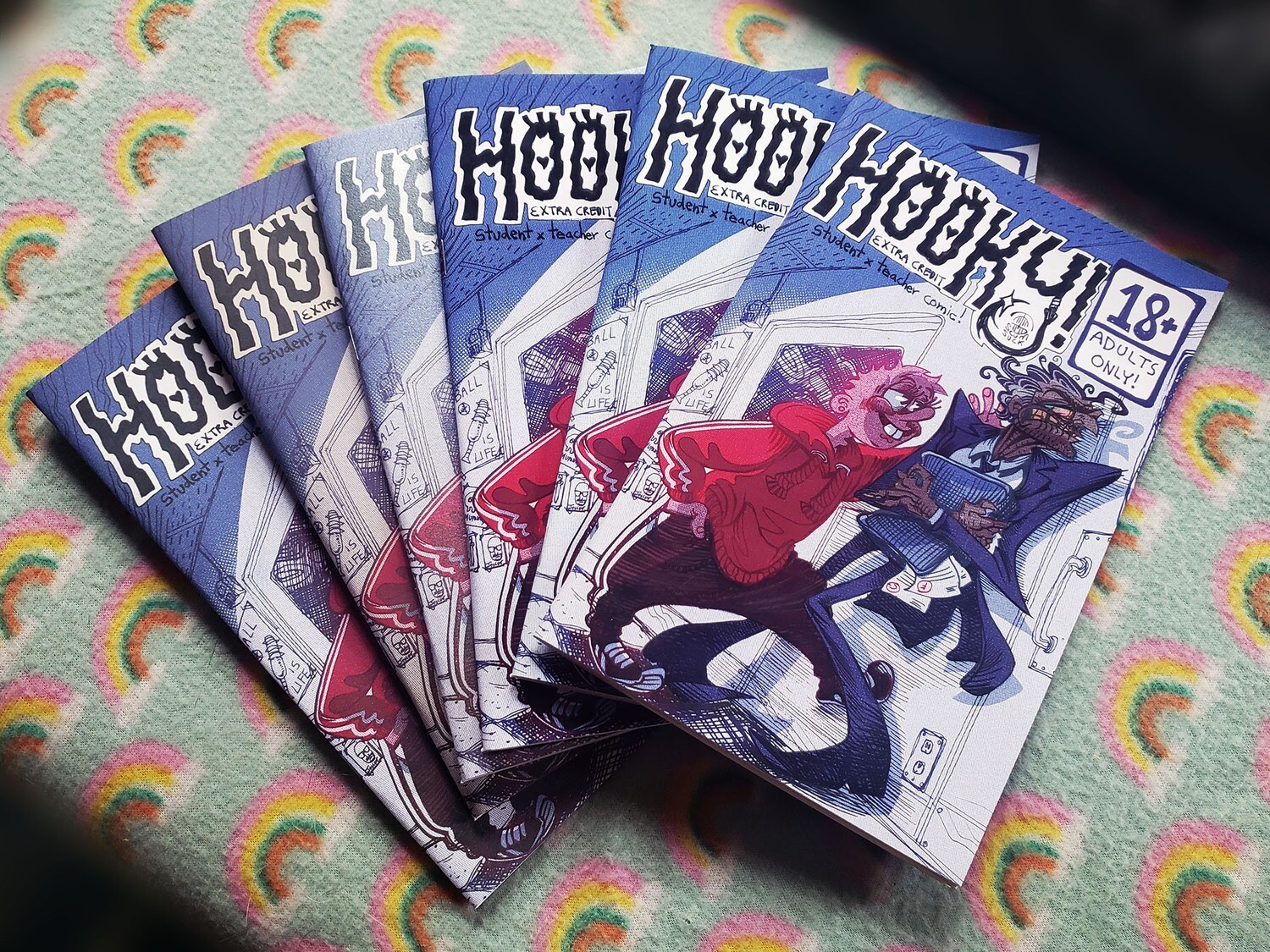 photo of my HOOKY! printed comics
