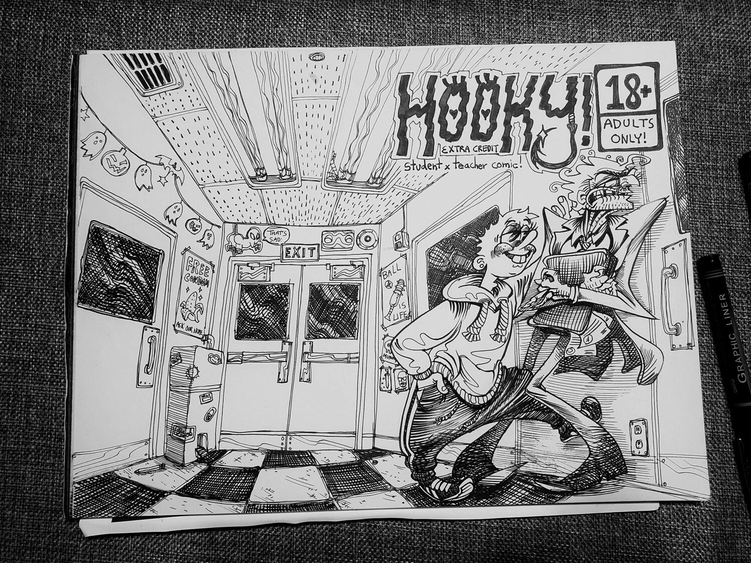 The inks of my HOOKY! cover.