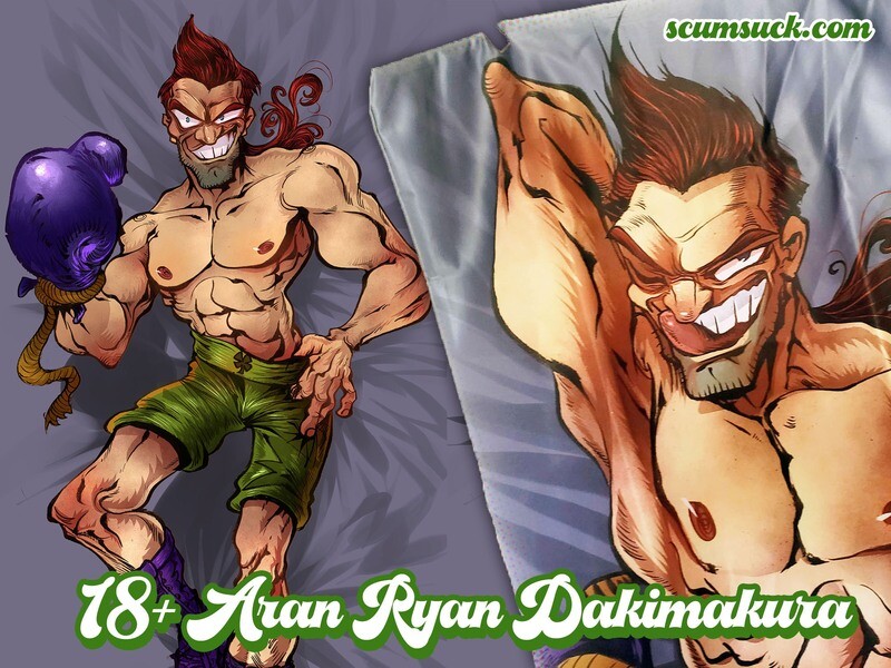 🍆 Boxer "Aran Ryan" Dakimakura / Pillow Case