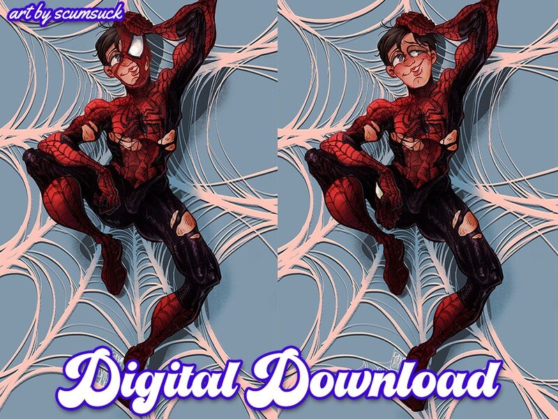 🔞 2002 Spider Parker Pillowcase • Digital Art Download