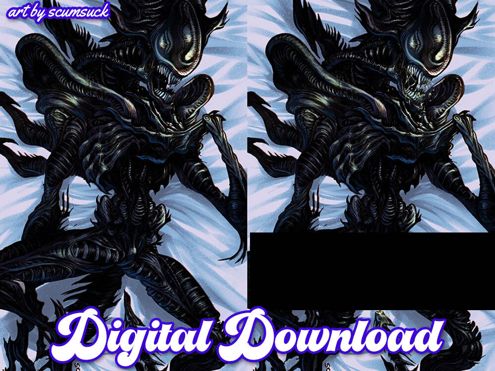 😻 Xenomorph Alien Dakimakura Pillowcase • Digital Art Download