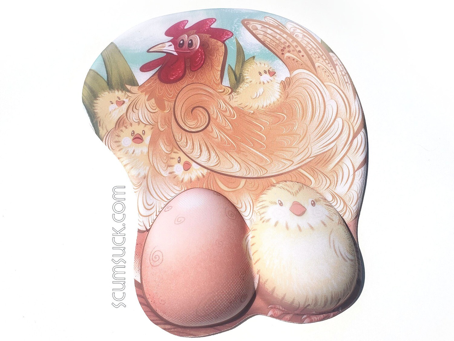 Chicken and Eggs Ergonomic Mousepad