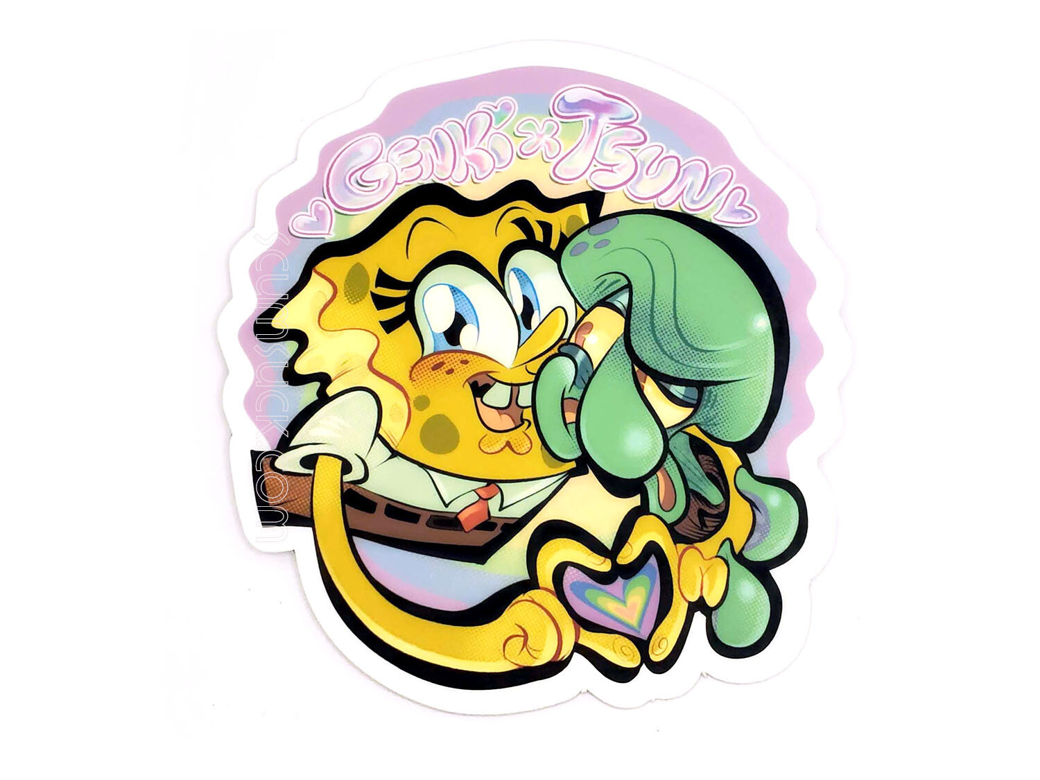 Genki x Tsundere! SpongeSquid sticker