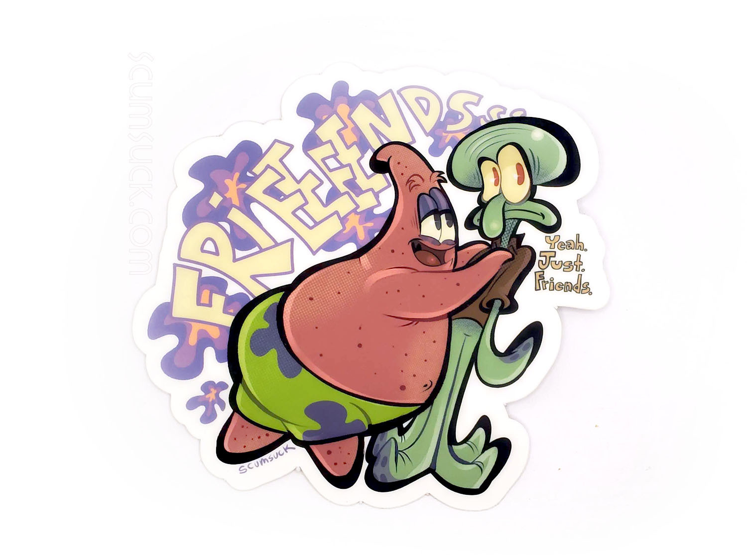 Patsquid sticker with matte finish. Matte paper.