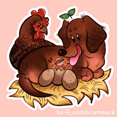 Sticker Club: Weenie and Chicken (3")