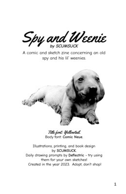 DIGITAL PDF: Spy n Weenie sketch zine