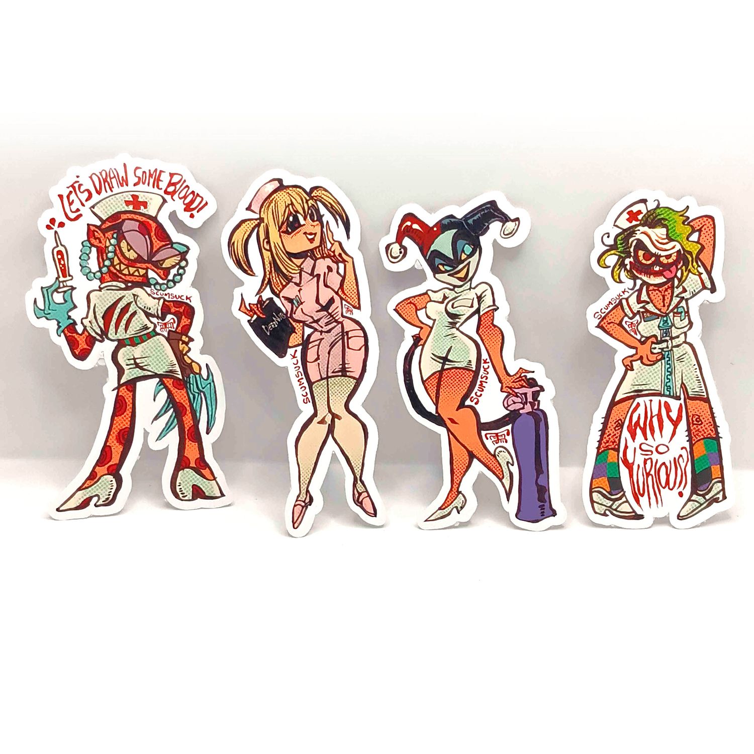 Naughty Nurses Stickers (3&quot;)