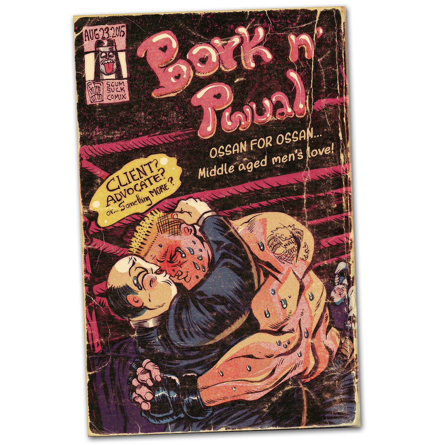 Bork n Pwual Wrestling BL Comic (physical zine)