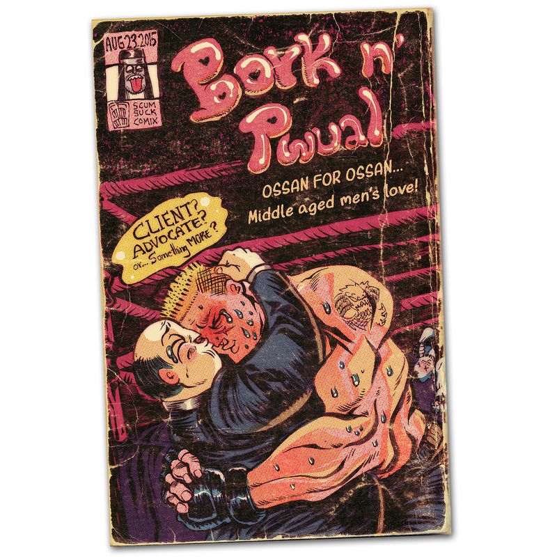 Bork n Pwual Wrestling BL Comic (physical zine)