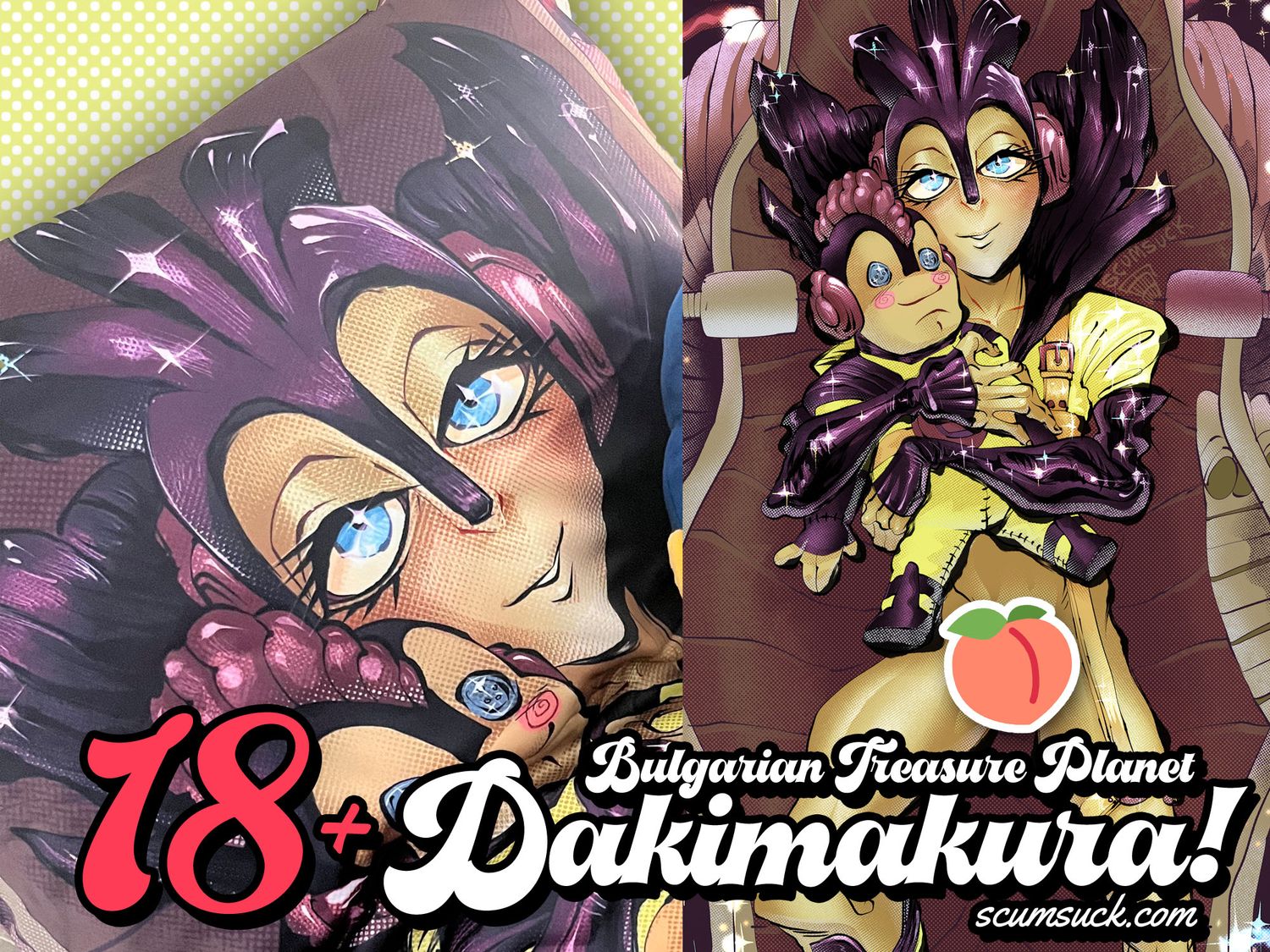 😻 Bulgarian Treasure Planet &quot;Felipe&quot; Dakimakura | Pillowcase