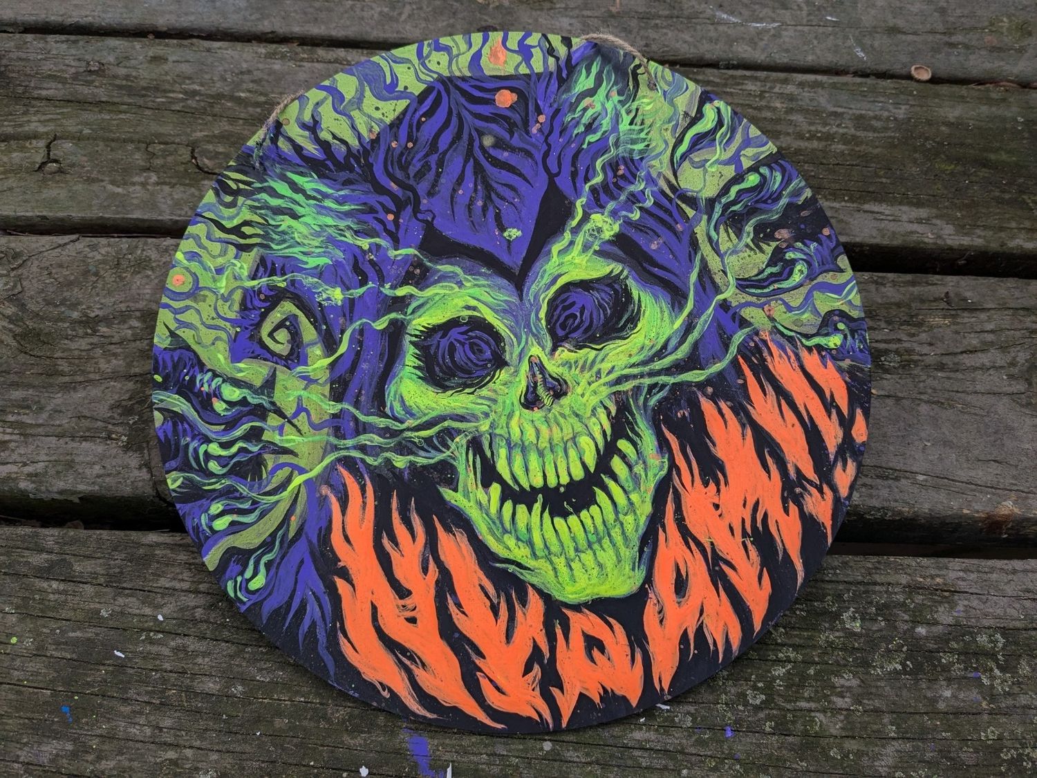 OOAK Painting: Catboy Skeletor on wood.