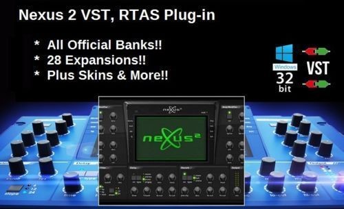 NEXUS 2 VST Plugin with Expansions &amp; 64-bit Adapter Windows PC - E-DELIVERY!