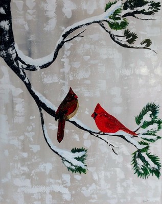 Painting: The Cardinal Couple