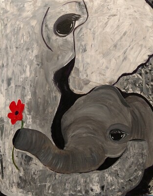 ART KIT: Mother and baby elephant