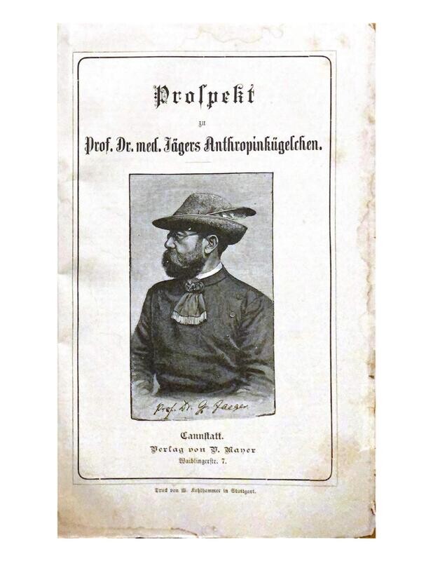 Prospekt zu Prof. Dr. Jägers Anthropinkügelchen, DIN A 5, 16 Seiten. Prospekt zu Prof. Dr. Jägers Anthropinkügelchen, DIN A 5, 16 Seiten.
