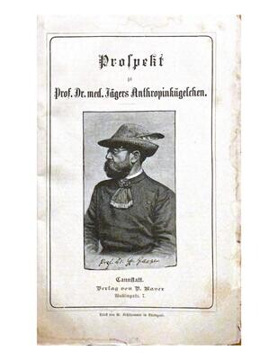 Broschüren, Prospekte und Schriftstücke von Prof. Dr. med. Gustav Jaeger