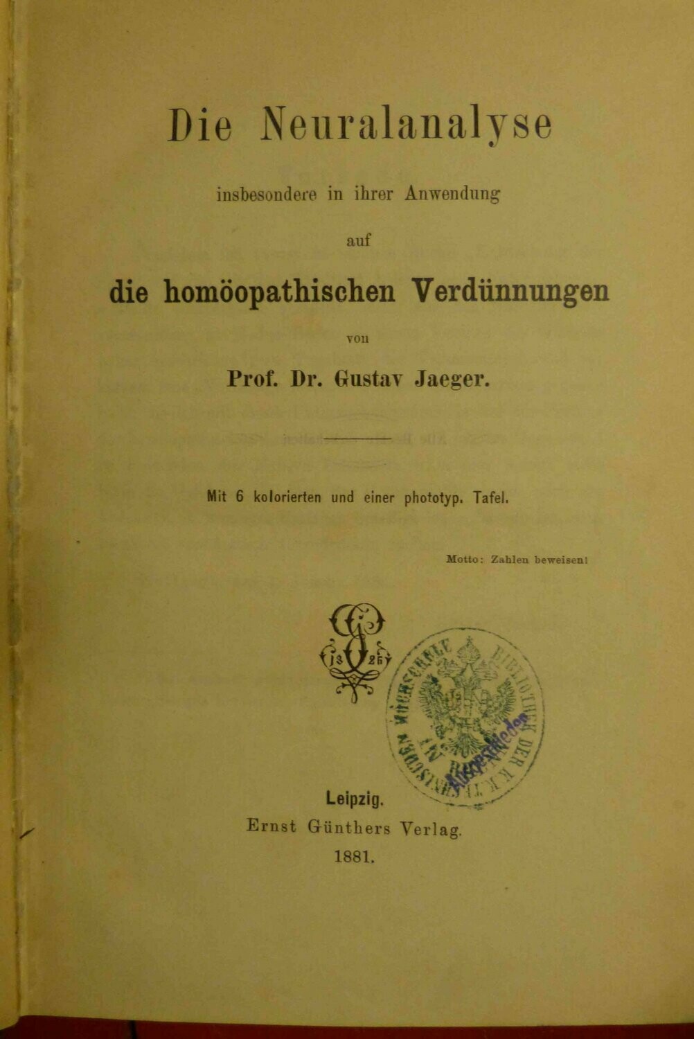 Historische Rarität: Die Neuralanalyse - insbesondere in ihrer Anwendung auf die homöopathischen Verdünnungen_PDF-Datei zum Herunterladen Historische Rarität: Die Neuralanalyse - insbesondere in ihrer Anwendung auf die homöopathischen Verdünnungen_PDF-Datei zum Herunterladen