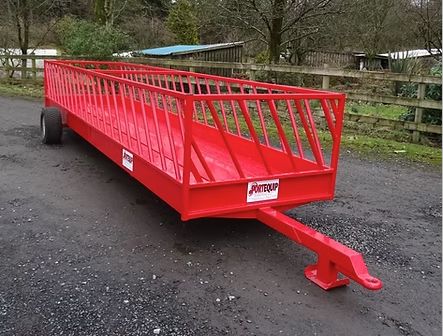 Portequip Diagonal 20ft Sheep Feed Trailer