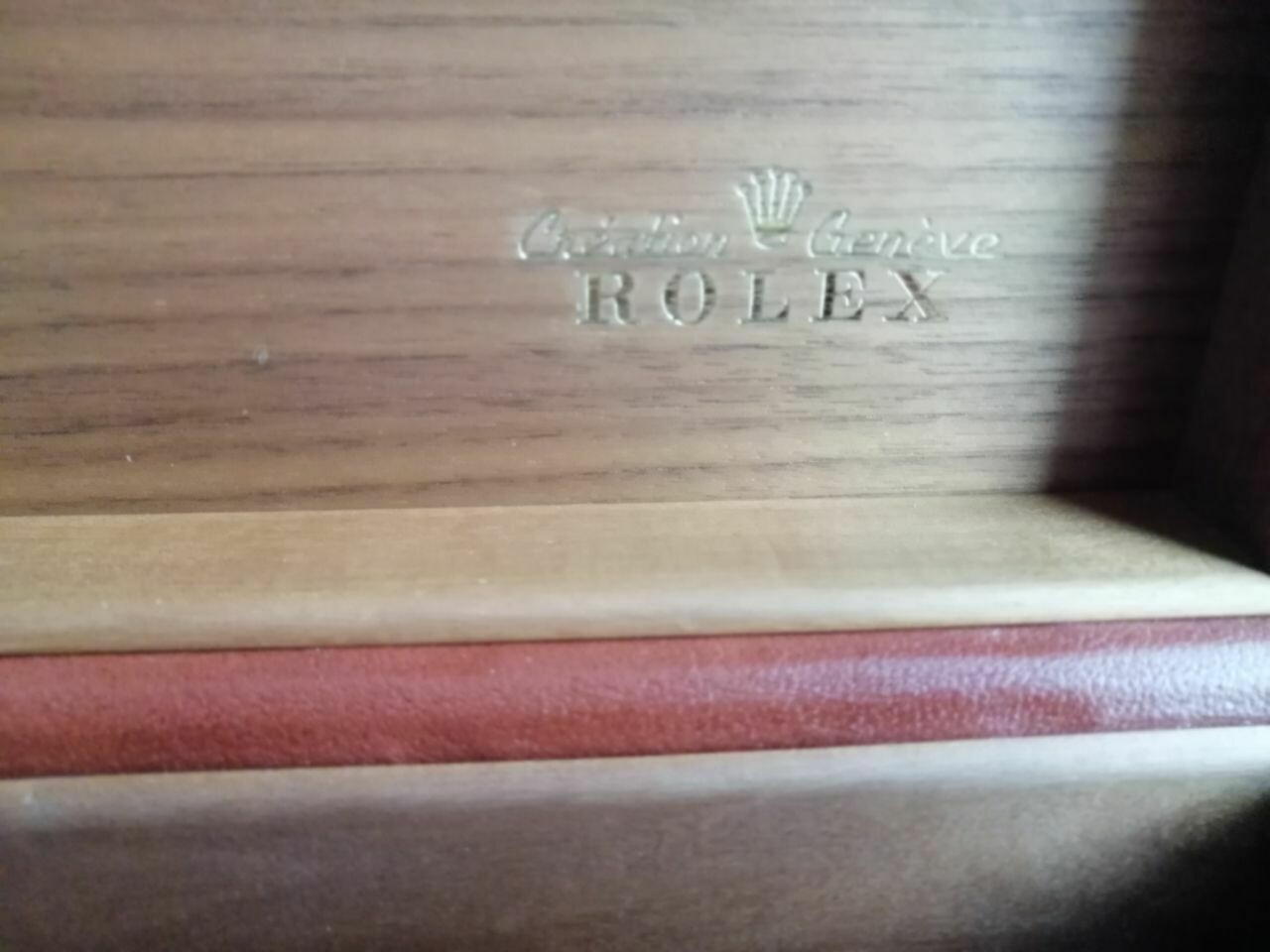 Rolex Day-Date Brown Leather &amp; Wood Box