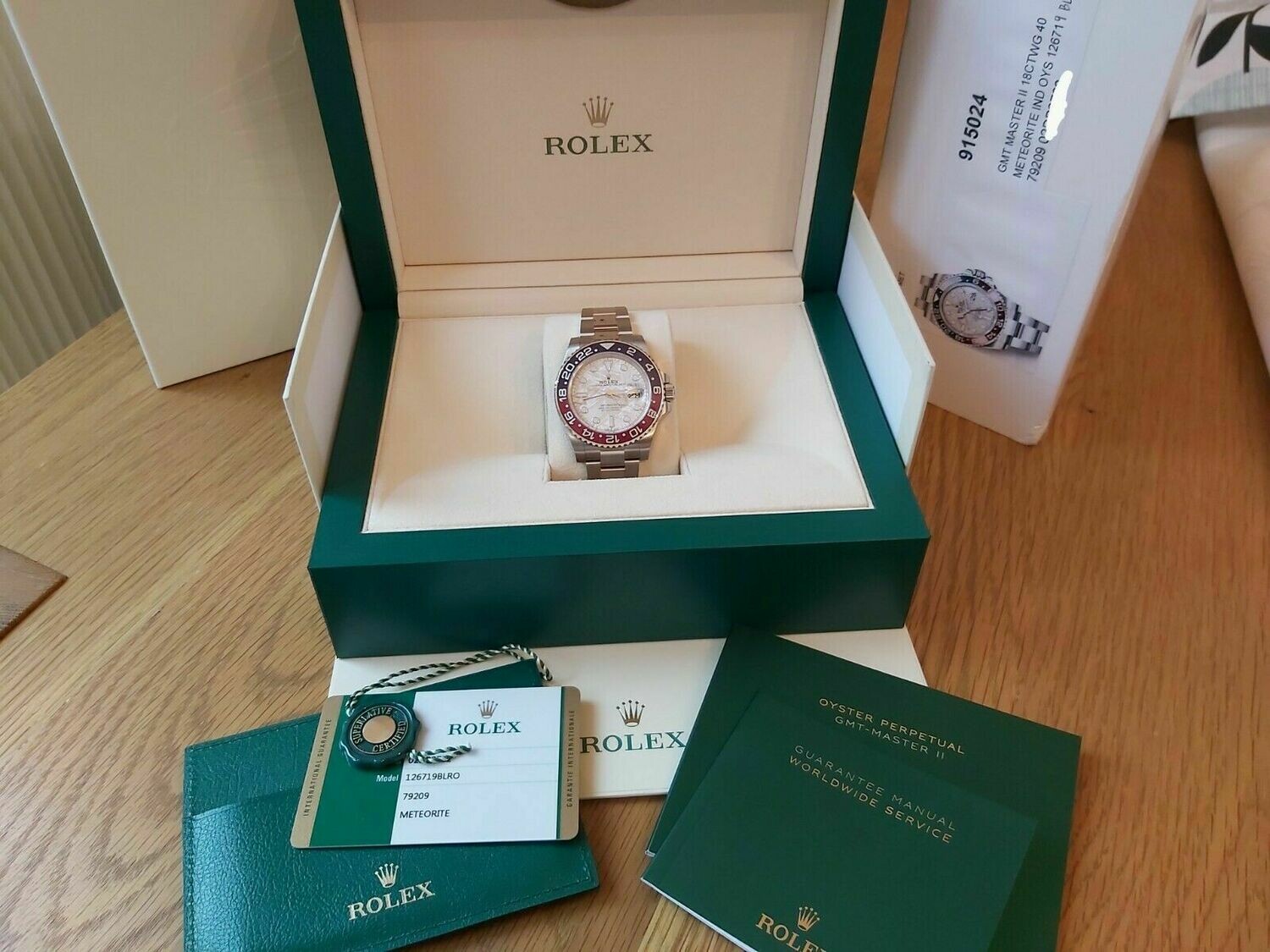 Rolex GMT Master II 126719BLRO, White Gold Meteorite Dial - 2020