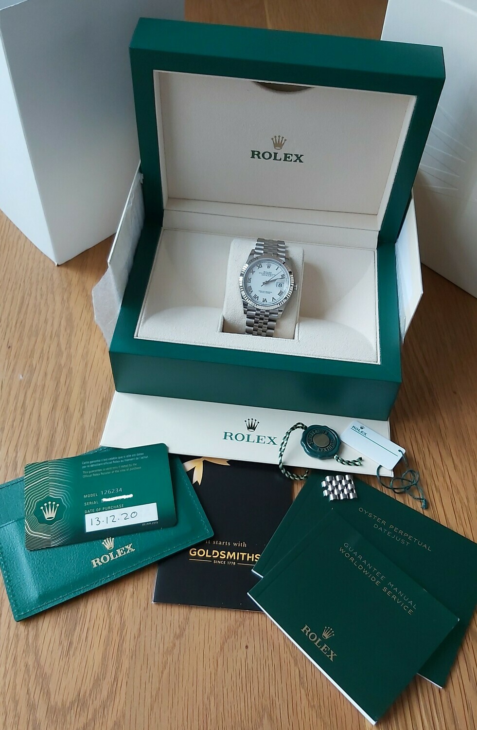 Rolex Datejust 36mm 126234, Full Set, Original receipt
