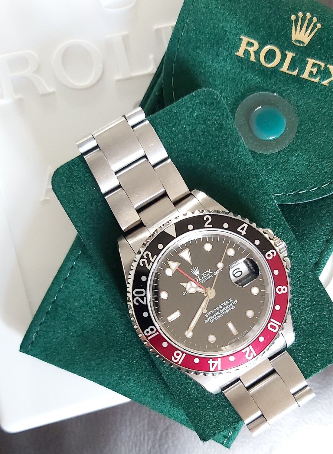 Rolex GMT Master II 16710 Coke, 1994, Complete Set, with recent Rolex Service
