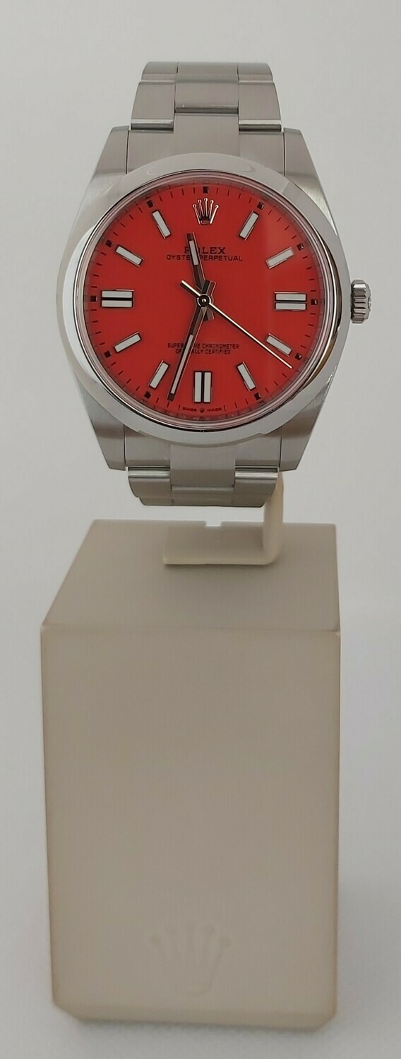 Rolex Oyster Perpetual 41 - 124300 - Coral Red - Full Set
