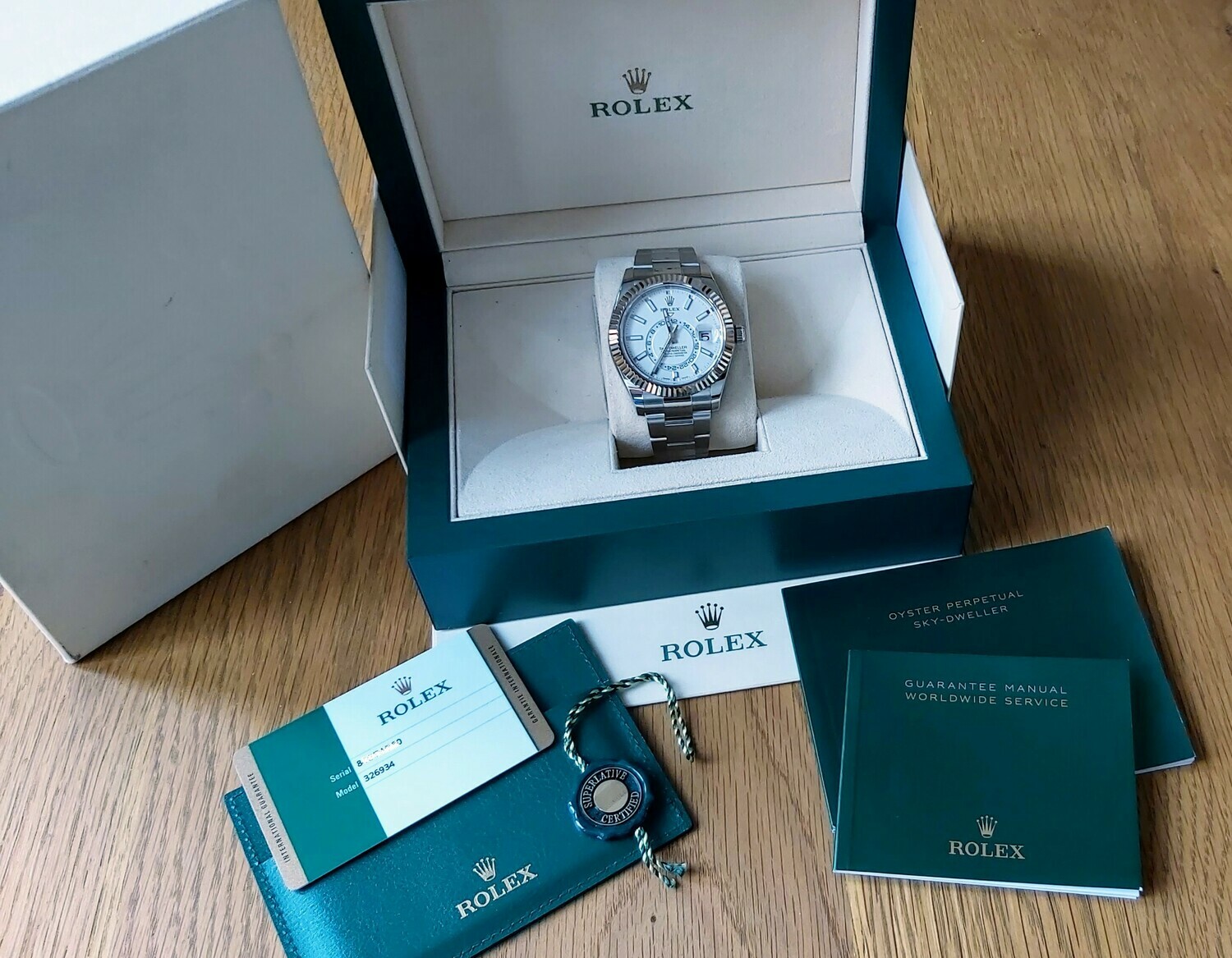 Rolex Sky Dweller 326934 - 2018 - White Dial - Full Set