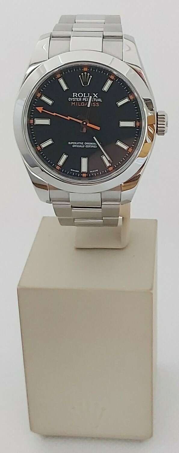 Rolex Milgauss 116400 Black Dial, 2009 Excellent Condition - 2021 Rolex Service
