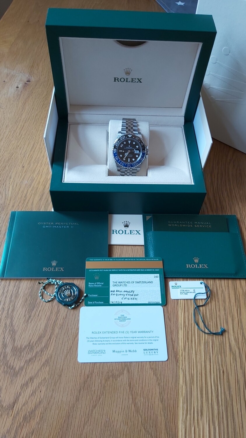 Rolex GMT Master II 126710BLNR (Batgirl), Full Set, New &amp; Unworn